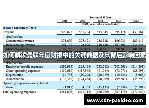 如何解读曼联年度财报中的关键数据及其背后影响因素